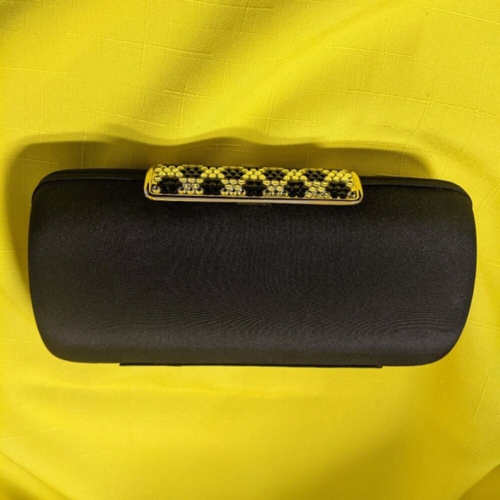 Savanna Y & S Black Minaudiere clutch handbag